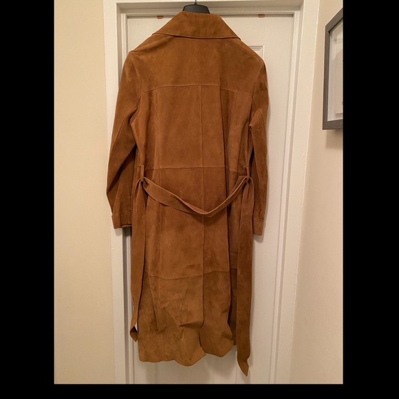 Size 12 Coach Suede Trench Coat - Picture 2 of 6
